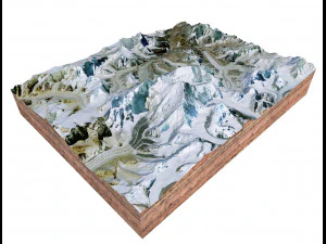Lhotse Mountain Nepal Terrain 3D Model