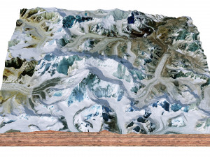 Lhotse Mountain Nepal Terrain 3D Модель