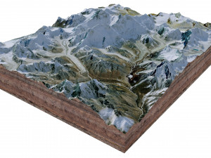 Lhotse Mountain Nepal Terrain 3D Модель