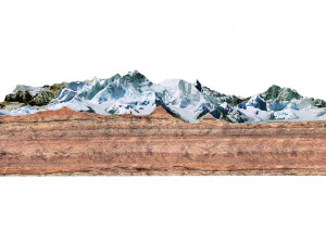 Lhotse Mountain Nepal Terrain 3D Model