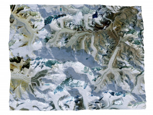 Lhotse Mountain Nepal Terrain 3D Модель
