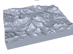 Lhotse Mountain Nepal Terrain 3D Model