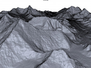 Lhotse Mountain Nepal Terrain 3D Модель