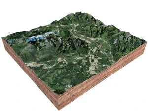 Liechtenstein-terrein 3D Model
