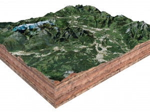 Liechtenstein Terrain 3D 모델