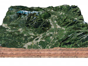 Liechtenstein Terrain 3D Model