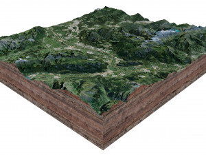 Liechtenstein Terrain 3D 모델