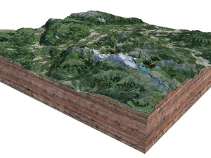 Liechtenstein Terrain 3D 모델