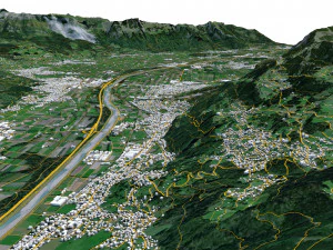 Liechtenstein Terrain 3D Model