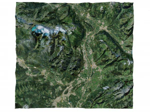 Liechtenstein Terrain 3D Model