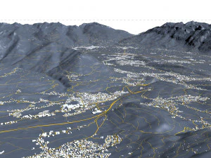 Liechtenstein Terrain 3D Model