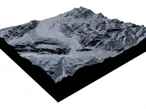 Liechtenstein Terrain 3D Model