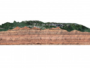 Lizard Mountain Range Canada Terrain 3D Модель