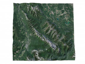 Lizard Mountain Range Canada Terrain 3D Модель