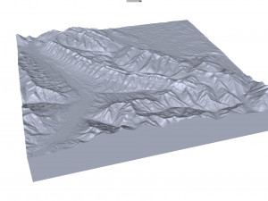 Lizard Mountain Range Canada Terrain 3D Модель