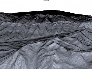 Lizard Mountain Range Canada Terrain 3D Модель