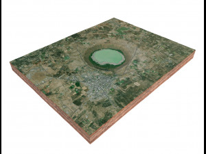 Lonar Crater Maharashtra India Terrain Modelo 3D