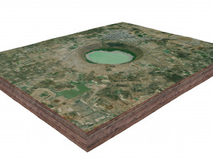 Lonar Crater Maharashtra India Terrain Modelo 3D