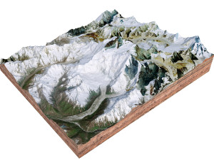 Makalu Mountain Nepal China Terrain 3D Model