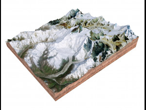 Makalu Mountain Nepal China Terrain Modèle 3D