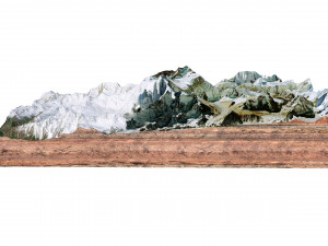 Makalu Mountain Nepal China Terrain Modèle 3D