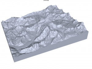 Makalu Mountain Nepal China Terrain Modèle 3D