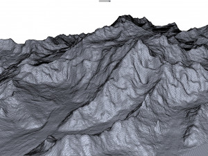 Makalu Mountain Nepal China Terrain Modèle 3D