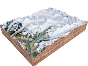Mamostong Kangri India Terrain 3Dモデル