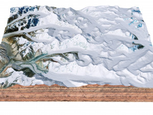 Mamostong Kangri India Terrain 3D Модель