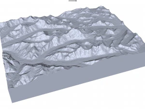 Mamostong Kangri India Terrain 3D Model