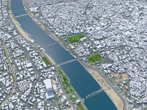 Ahmedabad city Gujarat India 3D Model