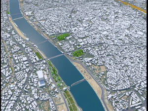 Ahmedabad city Gujarat India 3D Model