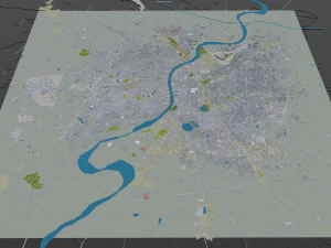 Ahmedabad city Gujarat India 3D Model