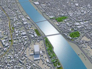 Ahmedabad city Gujarat India 3D Model