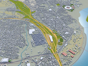Ahmedabad city Gujarat India 3D Модель