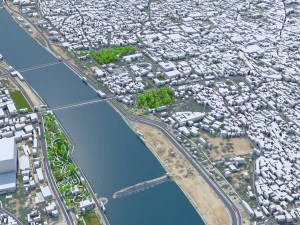 Ahmedabad city Gujarat India 3D Model