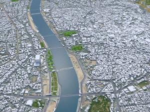 Ahmedabad city Gujarat India 3D Модель