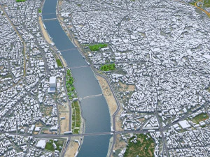 Ahmedabad city Gujarat India 3D Model