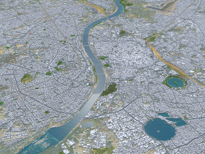 Ahmedabad city Gujarat India 3D Модель