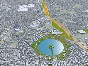 Ahmedabad city Gujarat India 3D Model