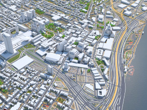 Albany NY USA city 3D 모델