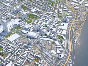 Albany NY USA city 3D Model