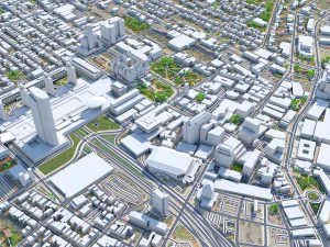 Albany NY USA city 3D Model
