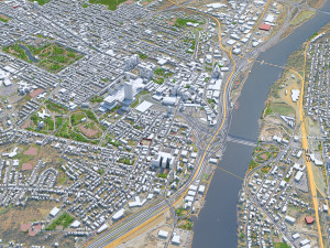 Albany NY USA city 3D 모델