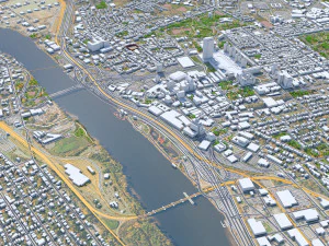 Albany NY USA city 3D Model