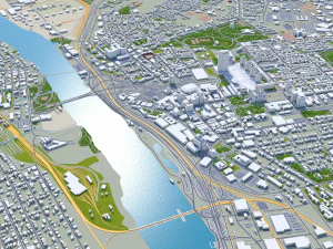 Albany NY USA city 3D Model