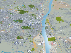 Albany NY USA city 3D 모델