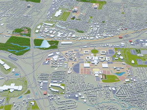 Albany NY USA city 3D Model