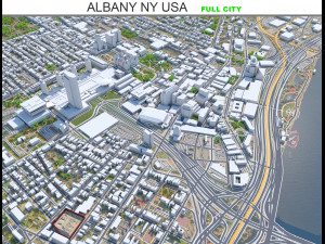 Albany NY USA city 3D Model