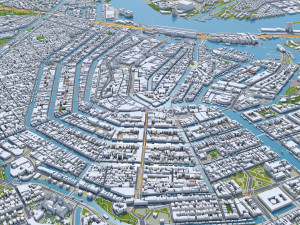 Amsterdam city Netherlands 3D Model